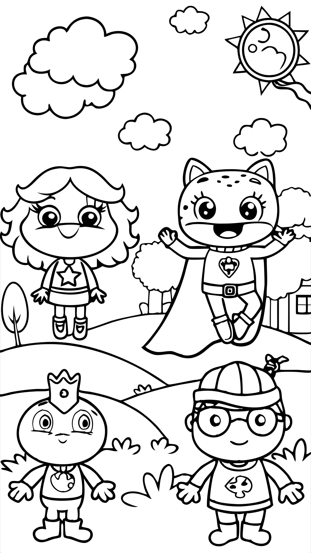 coloring pages super why